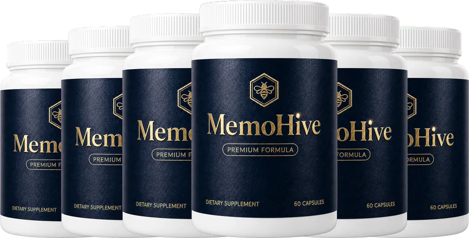 Six bottles of MemoHive Premium Formula